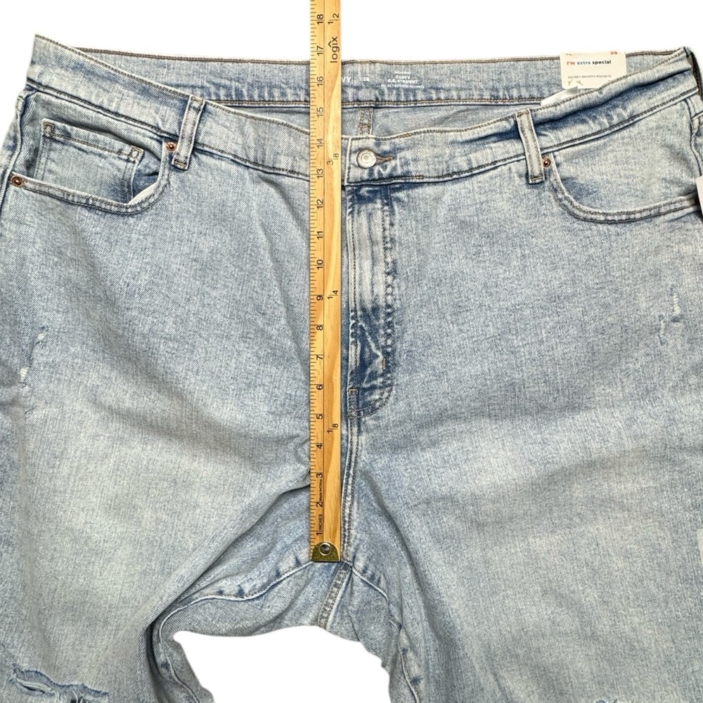 Old Navy Curvy OG Straight Ankle High Rise Jeans Plus Size 28 NWT Light Wash - Picture 8 of 15